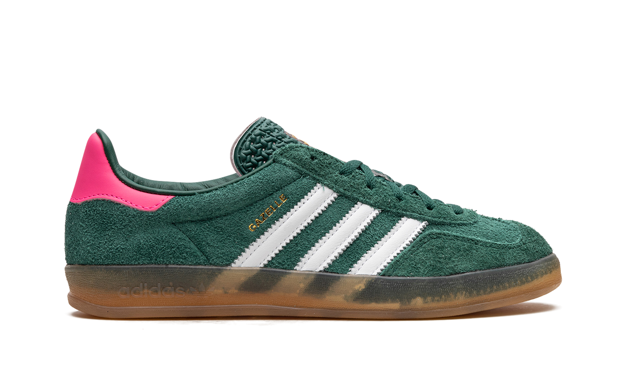 Adidas Gazelle Indoor WMNS "Collegiate Green / Lucid Pink" | Baskets Femme Rétro | IG5929